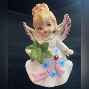 Vintage Lefton Nuly Birthday Angel Figurine